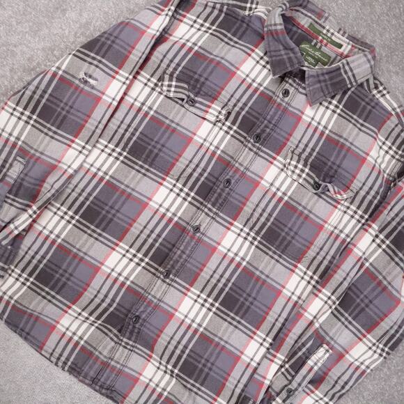 Eddie Bauer Classic Fit Plaid XL Multicolor Long Sleeve Collared Flannel Shirt - Picture 8 of 10